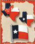 S1090 - Red, White & Blue Texas - Flat Backed Resin Scrapbook Embellishment Set