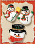 S1092 - Snowmen - Christmas - Flat Backed Resin Scrapbook Embellishment Set