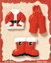 S1095 - Santa's Clothing - Flat Backed Resin Scrapbook Embellishment Set