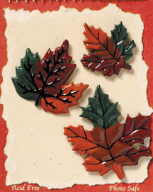 S1096 - Fall Leaves - Flat Backed Resin Scrapbook Embellishment Set