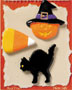 S1102 - Jack O'Lantern - Halloween - Flat Backed Resin Scrapbook Embellishment Set