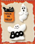 S1104 - Trick Or Treat Cat - Flat Backed Resin Scrapbook Embellishment Set