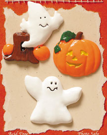 S1105 - Ghost Pumpkin - Flat Backed Resin Scrapbook Embellishment Set