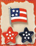 S1107 - Patriotic Star - Flat Backed Resin Scrapbook Embellishment Set