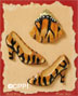 S1118 - Tiger Purse Shoes - Flat Backed Resin Scrapbook Embellishment Set