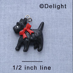 7271 tlf - Scottie - Black  - Resin Charm