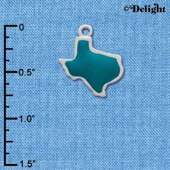 C1541 - Texas - Turquoise - Silver Charm