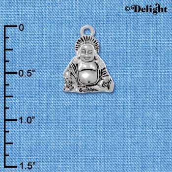 C3469 tlf - Silver Happy Buddha - Silver Charm