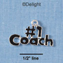 C1850 - #1 Coach - Black Large - Silver Charm