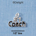 C1851 - #1 Coach - Black - Silver Charm