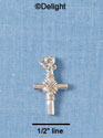 C1874+ - 3-D Cross Tied with Rope - Silver Charm