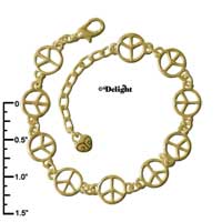 F1415 tlf - Peace Link - Gold Plated Bracelet